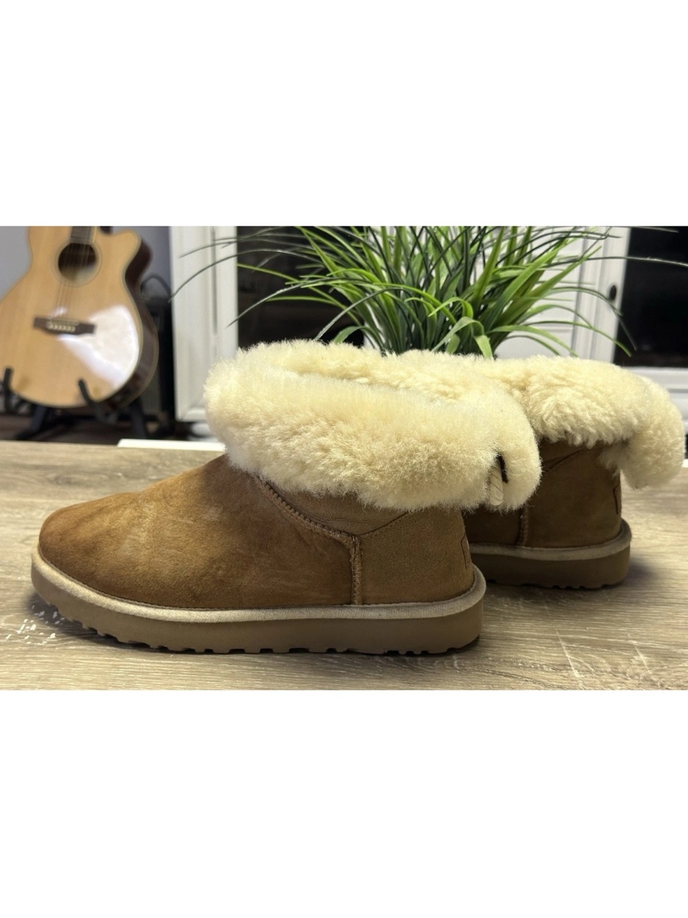 UGG Selene Bailey Bow Nautical Rope Chestnut Woman’s Boots Size 9
